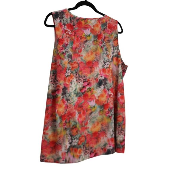 Athleta Refined Zephyr Sleeveless Tank Top Womens Large Pink Floral Blur - Picture 4 of 7